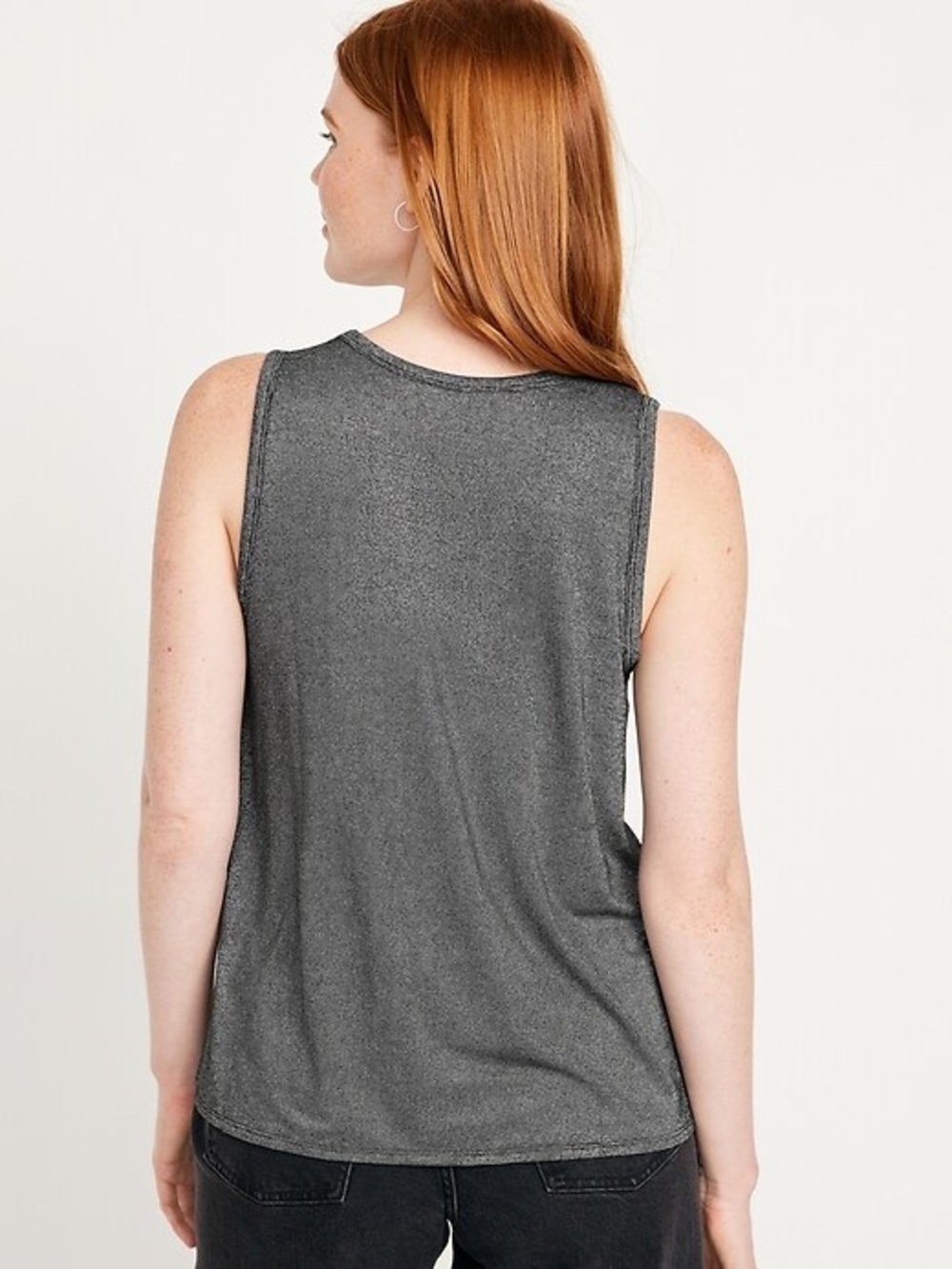 Old Navy Women's Shimmery Gray Sleeveless Tank Top Size Large